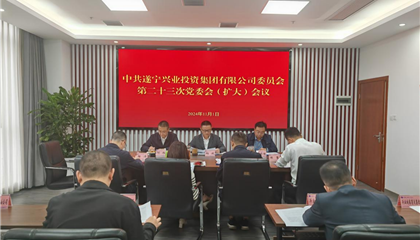 遂寧興業集團召開黨委會（擴大）會議傳達學習市委八屆十次全會精神